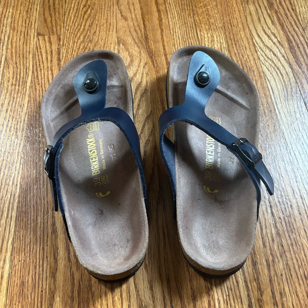 Women’s Birkenstock Navy Gizeh Thong Sandals Size 39 - Picture 2 of 4
